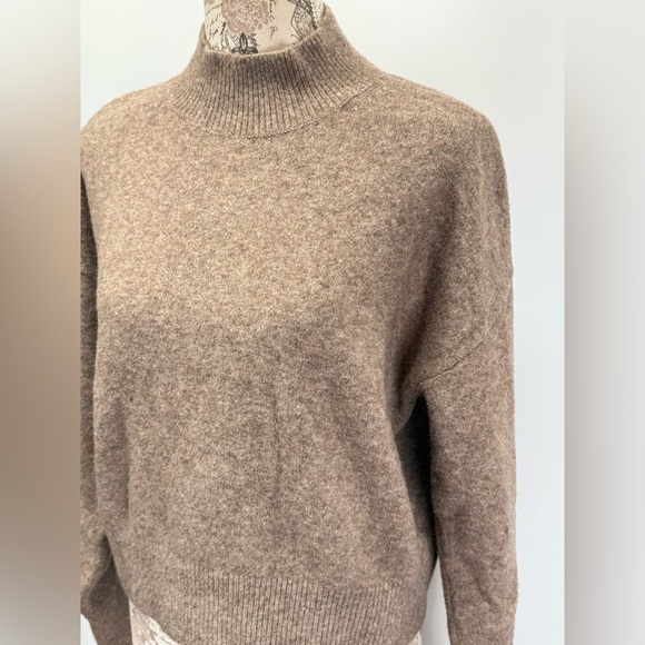 & OTHER STORIES Taupe mock neck Wool blend sweater size S - Picture 6 of 16